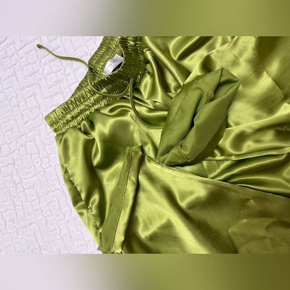 NWOT 💚 Laina Rauma green drawstring club bed lightweight satin pants size S - Picture 12 of 17